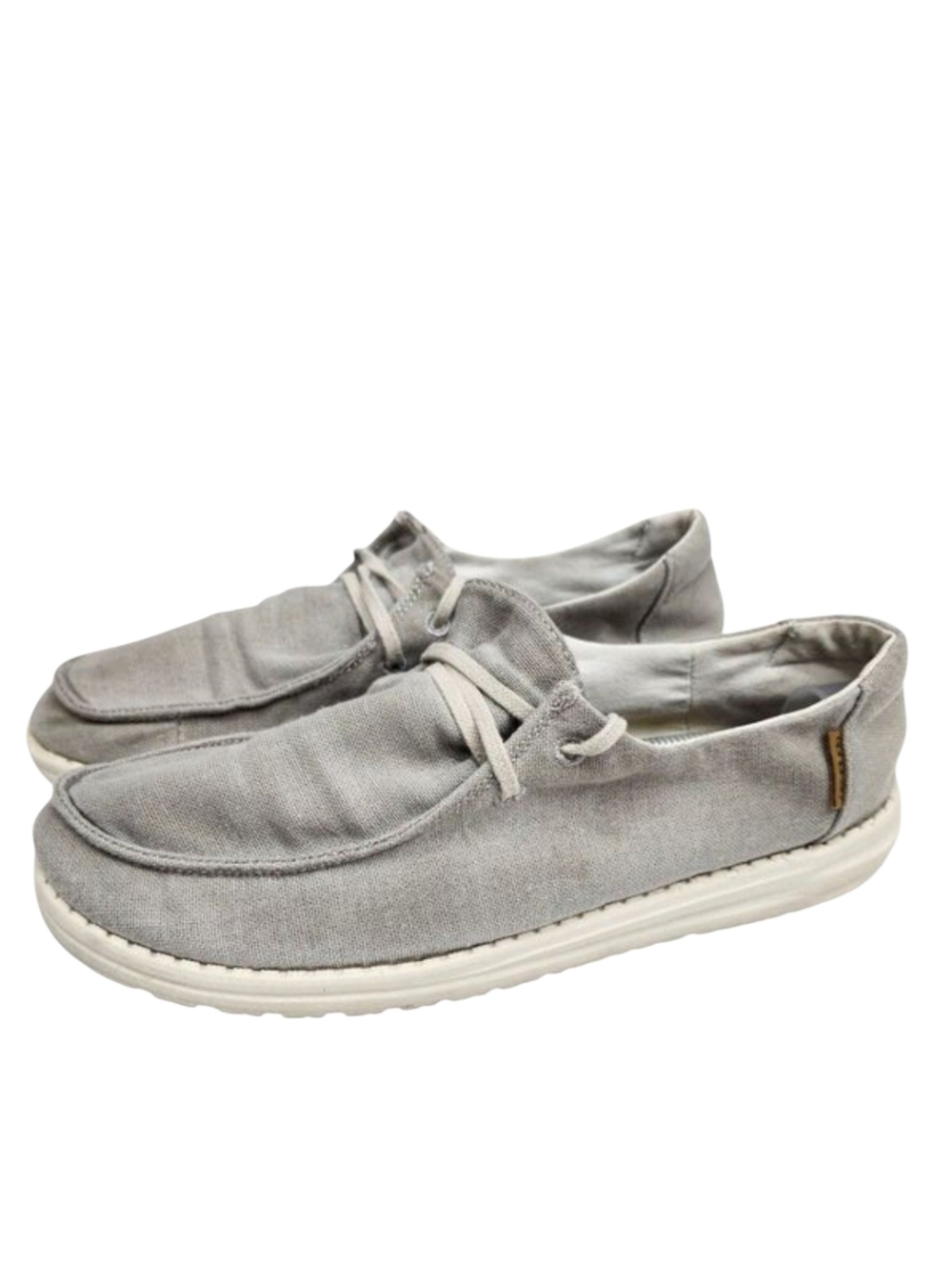 Hey Dude Wendy Slip On Loafer Womens 9 Chambray Light Grey Casual  Shoes Comfort